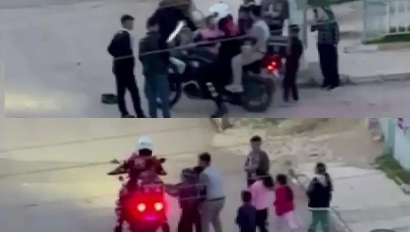 Polis Memuru, Çocukların Mutluluğu İçin Onları Motora Bindirdi