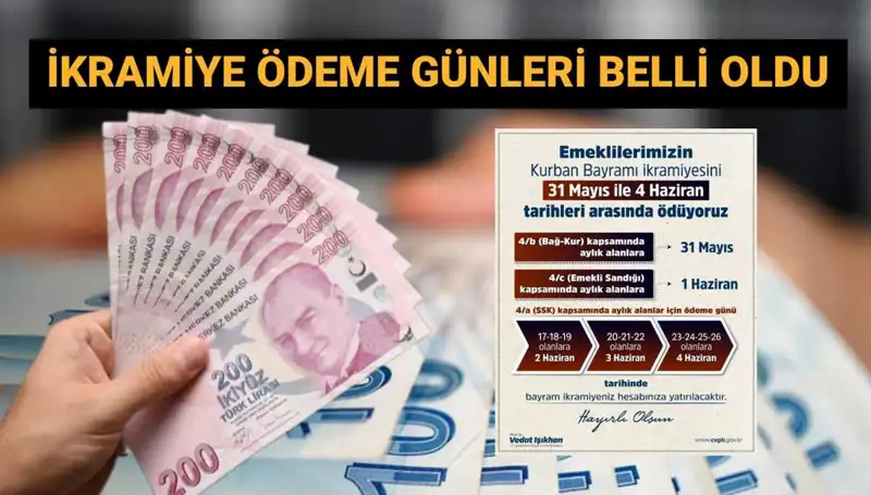 Emeklilere Bayram İkramiyeleri Hesaplara Ne Zaman Yatacak?