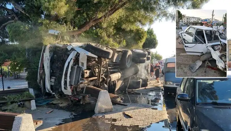Freni Patlayan Kamyon, Trafik Işığında Büyük Kaza Yarattı!